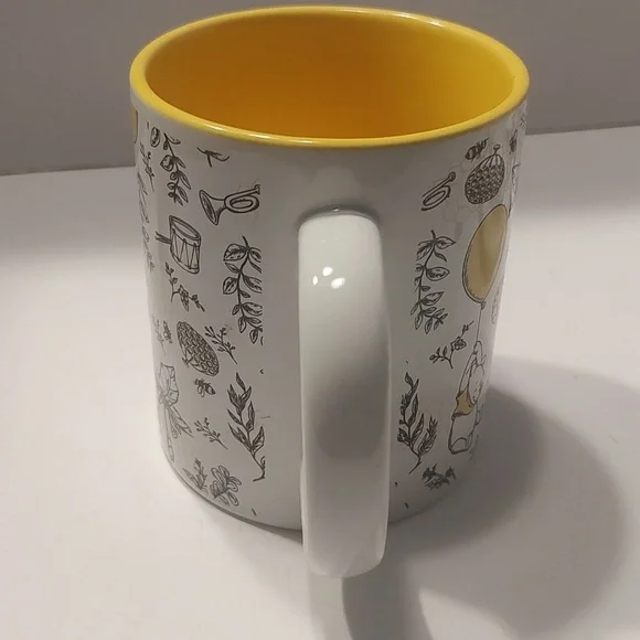 Winnie-the-Pooh With Honey Comb and Leaves Background 16oz Ceramic Mug - Picture 2 of 6